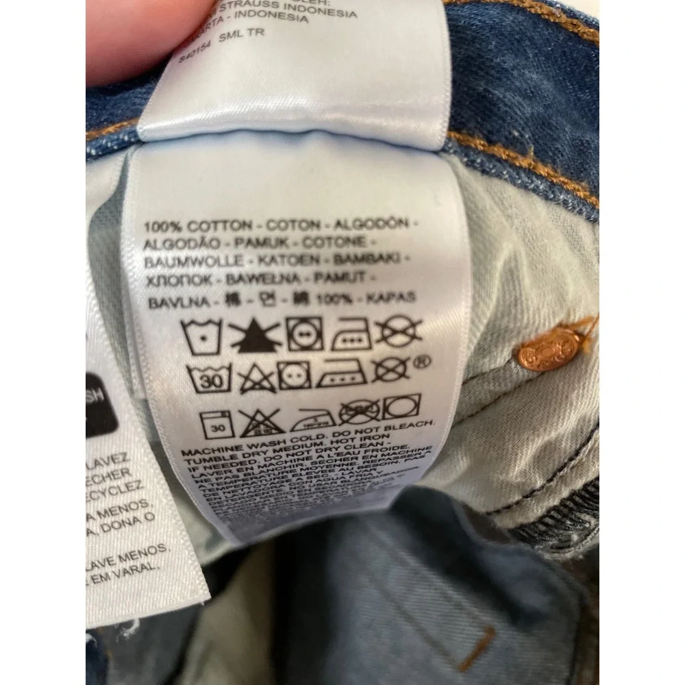 Levi's 501 Original Fit Jeans Mens 38x32 Blue Denim Straight Leg Button Fly